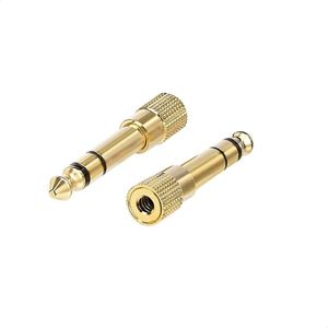 Adaptador de audio y micrófono estéreo con conector macho de 6,35 mm y 1/4 de pulgada <span class=keywords><strong>a</strong></span> conector hembra de 3,5 mm y 1/8 de pulgada, chapado en oro - Product Image 3