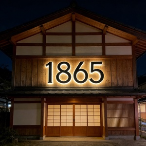 Numeri Civici LED Retroilluminati 12V <span class=keywords><strong>con</strong></span> Design Gratuito, Insegna Moderna 5V per <span class=keywords><strong>Indirizzo</strong></span>, Targhe per Porta d'Ingresso per Decorazione Casa - Product Image 2