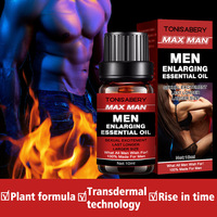 MAX MAN 10ml Aceite Esencial para Masaje de Ampliación del Pene, Estimulante Sexual, Engrosamiento y Crecimiento para Hombres