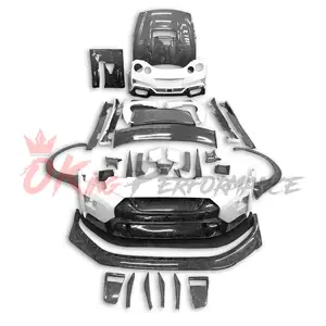 Vairs 2019 Stijl Bodykit Half Carbon Fiber Car Body Kit Voor Nissan R35 Gtr