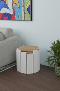 3-Piece Nesting Coffee <b>Table</b> Modern Design Living Room Coffee <b>Table</b> - Product Image 5