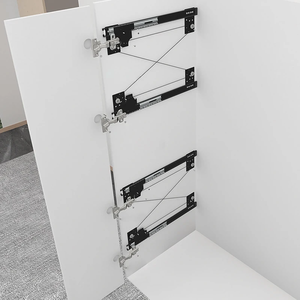 Système de quincaillerie moderne pour porte pivotante gain de place, système de charnières invisibles pour placard, mécanisme de porte escamotable papillon dissimulée - Product Image 2