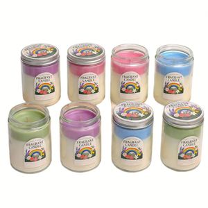 Bougie d'aromathérapie en cire de soja parfumée de 200 g dans un bocal en verre coloré, sans fumée, écologique, cadeau créatif pour mariage - Product Image 5