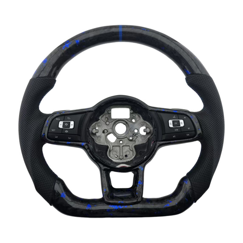 ฟอร์จคาร์บอน+หนัง+ตะเข็บลายแถบสีน้ำเงิน