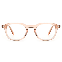Montures de lunettes optiques rétro carrées pleines montures en acétate durable pour adultes avec logo personnalisé prêt à l'emploi