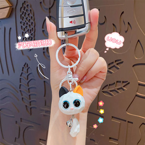 Sáng Tạo Bán Buôn 3D <span class=keywords><strong>PVC</strong></span> Mèo Búp Bê Keychain Mèo Lớn Cosplay Đạo Cụ Với Thép Không Gỉ Túi Mặt Dây Chuyền Bán Buôn Silicone <span class=keywords><strong>Key</strong></span> Holder - Product Image 2