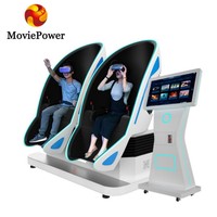 Máquina de Realidad Virtual para Parque Temático, Montaña Rusa, Videojuego, Simulador de Movimiento para 2 Jugadores, Silla VR Tipo Huevo, Máquina Arcade, Simulador de Juego 9D VR