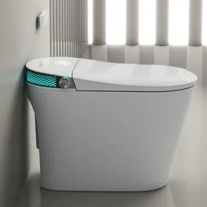 Luxury western bathroom siphonic one piece electric bidet heat wc automatic intelligent smart wc toilet bowl