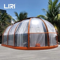 Tente dôme transparente en cristal igloo à bulles pour hôtel de luxe avec salle de bain