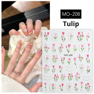 Fragrant Flower Nail Stickers Adhesive Floral Nail Art Decals for DIY Manicure Decoration - Product Image 5