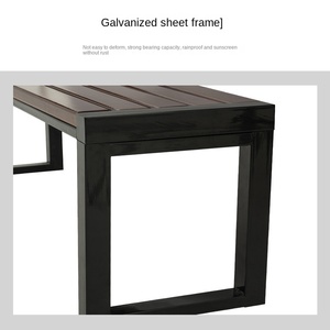 <span class=keywords><strong>Chaise</strong></span> carrée en fer moderne pour parc de loisirs en plein air, cour, <span class=keywords><strong>jardin</strong></span>, balcon, café, <span class=keywords><strong>table</strong></span> et banc combinés - Product Image 6