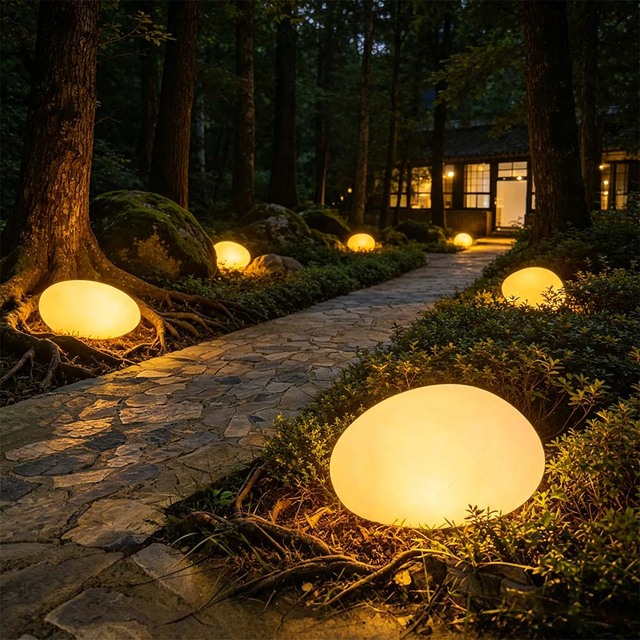 Waterproof Remote Controlled LED Luminous Sphere Orb Light Multi Color Glow in Dark Pool Ball Outdoor Garden Stepping Stone