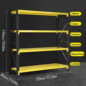 <b>Light</b> Duty Steel Storage Racks 5 Layer Boltless Warehouse Rack with Corrosion Protection - Product Image 2
