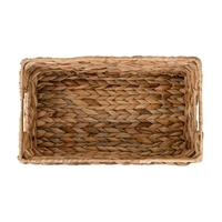 Plateau en rotin tressé style bohème en jacinthe d'eau et jonc de mer, panier de rangement multifonctionnel pour la maison, taille personnalisée, export Vietnam