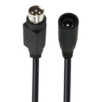 Câble adaptateur Mini Din 4 broches mâle vers DC 5521 femelle pour transmission de signal d'alimentation