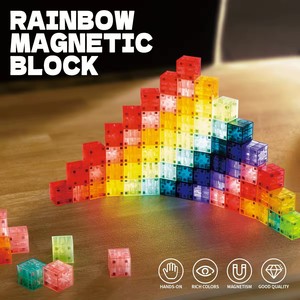 Jinying 72PCS Magnetic Block Set for Toddlers Toys, Luminous Magnetic <b>Building</b> Blocks for Sensory STEM Education <b>Magnet</b> Toys - Product Image 3