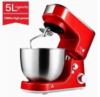 Robot pâtissier multifonctionnel électrique sur pied 5L en acier inoxydable haute puissance et durable pour la cuisine transfrontalière