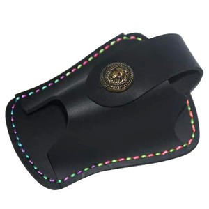 Ztc446 Leather <b>Slingshot</b> Storage Bag Black Durable Waist Bag For Outdoor Shooting Accessories - Product Image 1