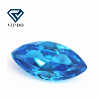 1.5*3-8*16mm forme de marquise coupe à la Machine aigue-marine/bleu aqua/bleu topaze cubique Zircon pierres précieuses en vrac synthétiques Marquise CZ pierres