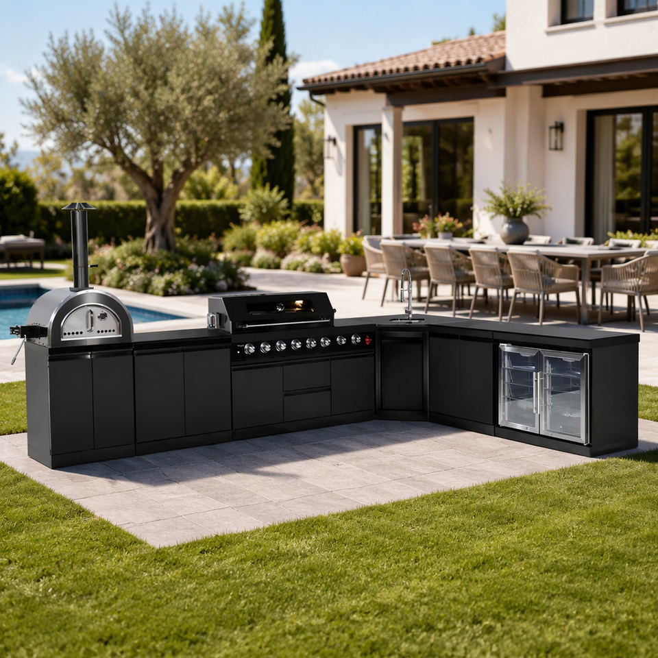 304 Stainless Steel Outdoor Kitchen Cabinets Modern Outdoor Cabinet Set ...