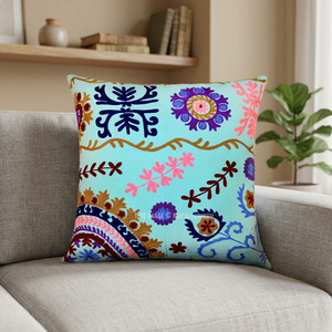 Indien traditionnel Suzani brodé coussin carré jeter taie d'oreiller couverture maison décorative broderie Technique - Product Image 2