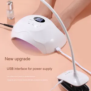 58W नए स्मार्ट uv के नेतृत्व वाले नाखून लैंप, यूएसबी त्वरित सुखाने वाली रिचार्जेबल लाइट थेरेपी नाखून लैंप - Product Image 3