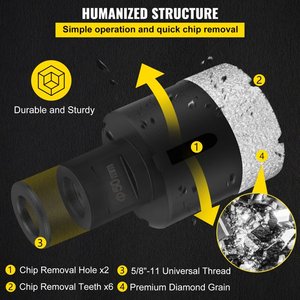 Vacuum Brazed Drilling Core <strong>Bit</strong> Diamond Hole Saw Set Diamond <strong>Drill</strong> <strong>Bits</strong> Granite <strong>Drill</strong> <strong>Bit</strong> for Class