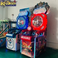 Machine de jeu d'arcade de boxe pour adultes en intérieur avec interface en anglais, construction métallique robuste, jeu de frappe de 200 kg