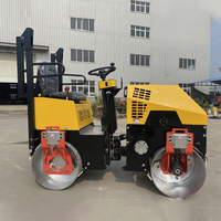 Compacteur à rouleaux tandem de 3 tonnes, machine à rouleaux vibrante pour le compactage de l'asphalte, travaux de construction