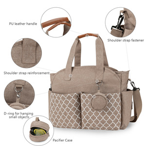 Nuova Borsa Portatile a Tracolla per Mamma in Poliestere Impermeabile con Stampa Geometrica per Viaggi e Attività all'Aperto - Product Image 4