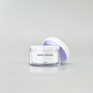 OEM Etiqueta 100ml Transparente Rosto Soro Creme PET + PP Recipiente Vazio Body Scrub Butter Sleep Mask Cosmetic Plastic Jar - Product Image 2