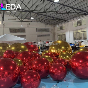 SMOOTH Gold Silver Pink <b>Inflatable</b> Ball Giant Big Shiny Balls Party Balloon Wedding Event Decor Christmas <b>Large</b> Mirror Ball - Product Image 5