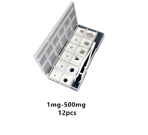 Set Completo Santwell 1-500mg Grado M1~E1 in Acciaio Inox 12 Pezzi con Pinzette e Pesi di Calibrazione in Alluminio Solido - Product Image 4