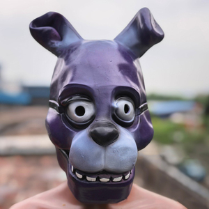 Masque effrayant Nicro Cosplay Five Nights at Freddy's Fazbear, masque intégral en latex, accessoires pour fête d'Halloween - Product Image 5