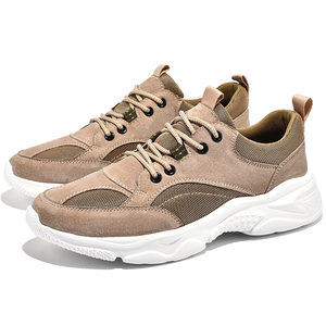 Chaussures de sport décontractées pour hommes, grande taille 38-45, légères, en cuir véritable et en cuir de porc, avec empeigne en mesh - Product Image 3