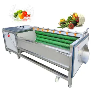 Roots And Tubers Fruits And Vegetables Spray Roller Cleaning Machine Automatic Spray Roller Sweet Potato Cleaning Line