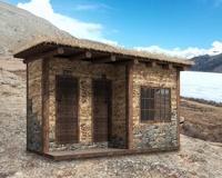 Toilette mobile personnalisable en bois-Style naturel pour les scènes écologiques