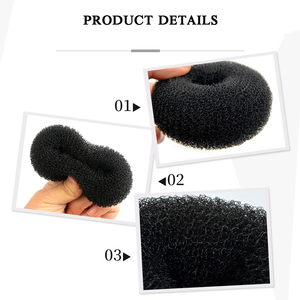 Nhà Máy bán hàng trực tiếp multisize Nylon tóc donut Bun tóc di động Donut Bun Maker cho phụ nữ - Product Image 6