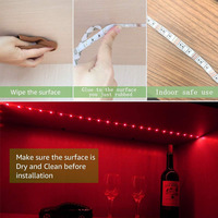 Tira de Luces LED Inteligente RGB 5050 de 5V Regulable para Fondo de TV Luz Ambiental con Control Remoto de 24 Botones Alimentada por Baterías