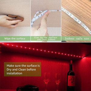 <span class=keywords><strong>5V</strong></span> 5050 RGB <span class=keywords><strong>LED</strong></span> thông minh dải ánh sáng Dimmable TV nền môi trường xung quanh đèn nền 24-Key điều khiển từ xa pin-powered dải ánh sáng - Product Image 4