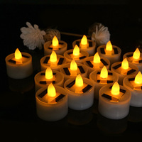 Bougies LED solaires sans flamme, effet vacillant, pour la décoration de la maison