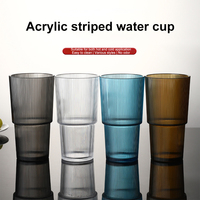 Vaso de Plástico Resistente al Calor para Restaurante, Taza de Té, Vaso para Enjuague Bucal, Vaso de PC para Beber Agua Directamente, para Fiestas