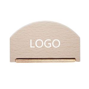 Peine de Lana de Cachemira Portátil de Madera de Haya con LOGO Personalizable, Cepillo de Lana y Peine para Suéteres con Cobre Antipelusas - Product Image 1