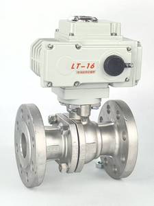 วาล์วบอลแบบใช้แรงดันน้ำ 2 ทาง พร้อมฟังก์ชั่นตัดการไหล DC24V DN50 SS304 SS316 แบบมีหน้าแปลน สำหรับอุณหภูมิสูง น้ำขนาดกลาง - Product Image 1