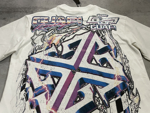T-shirts pour hommes en coton à manches courtes, style streetwear d'été, avec logo personnalisé, imprimé lettres gothiques GUAPI, vente en gros - Product Image 5