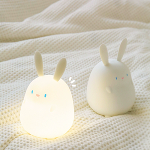 Soft Silicone Rabbit Cute Night <b>Light</b> Tap Control Modern Design LED Room Decoration Bedroom Lamp For Kids <b>Sleeping</b> - Product Image 3