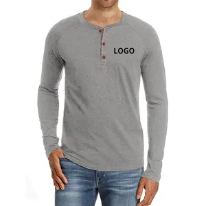 Hot Sale US Size Custom Logo Long Sleeve Casual Sportswear Workout Clothing Men's T-shirts