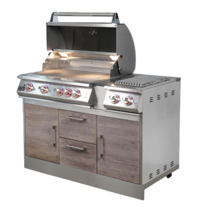 Isla de Cocina para Exteriores con Parrilla, Recubrimiento de Polvo Negro - Product Image 4