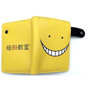 Anime Tonari sin cremallera monedero Assassination <span class=keywords><strong>Classroom</strong></span> Korosensei PU billetera de cuero para niñas y niños - Product Image 3