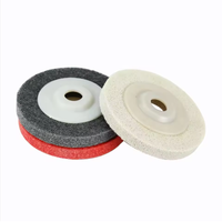 Roue de polissage en fibre non tissée de 100 mm, roue de polissage abrasive en nylon pour l'élimination de la rouille et le décapage de la peinture
